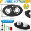 LemonRoad 4 Pcs EVA Foam Floating Drink Holder for Pool Refreshment Table Tray with Phone Slot Portable Non-Inflatable Floating Tumbler Pool Bar Accessories for Hot Tub Beach Swimming (Double,Black) view 2
