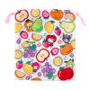 Sanrio 598968 Sanrio Characters Drawstring Bag, Set of 2 (Fruit Design) view 4