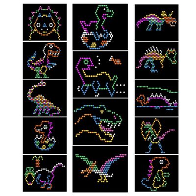 Dinosaur Theme - Pattern Refill Template Sheets for Lite Brite Ultimate Classic - 14 Pack