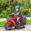 12V Kids Ride On Motorcycle,2-Wheel Electric Motorcycle with LED Light-Emitting Tyres, MP3,USB - Gift for Kids Ages 3-6 Years Old,The Best Birthday Gifts (Red) view 1