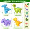 HOPANDOS Magnetic Dinosaur Toy Set for Kids - Assembly Dino Toys with Light & Music, Take Apart Building Set for Toddlers 3-5, Sensory STEM Educational Baby Toy, Birthday Gift for Boys Girls 1-3 view 2