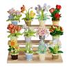 12 Pcs Flowers and Plant Building, Gift Box Set Flower Building Set, Botanicals Collection, Mini Plants Building for Home Decor, Birthday Gifts for Adults Women Girls view 1