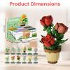 12 Pcs Flowers and Plant Building, Gift Box Set Flower Building Set, Botanicals Collection, Mini Plants Building for Home Decor, Birthday Gifts for Adults Women Girls view 2