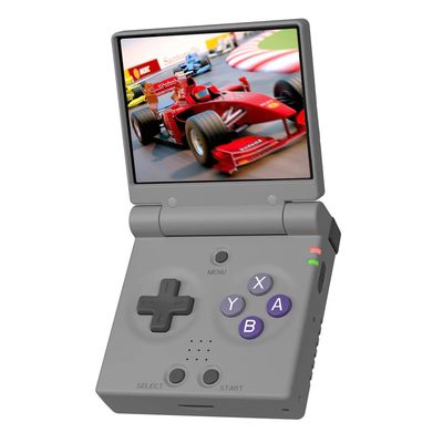 Miyoo Mini Flip Retro Handheld Game Console, 2.8 Inch 750*560 IPS Screen, Portable Linux Emulator Handheld, Gift for Men & Women, Gray