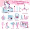Toyssa Unicorn Wooden Vanity Set, Pretend Makeup Toys for Girls Ages 3-6 view 2