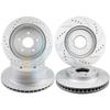 2X Front and 2X Rear Disc Rotors For 1997-2005 Replacement For OEM Blazer Drill Slot view 1