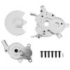 Aluminum Alloy Transmission Case Housing Set, RC Gearbox Cover for Redcat GEN8 1/10 RC Car, CNC Machined PTFE Coated Hardened Alloy 6061 - T6, Lightweight Durable Gearbox Shell wit (Silver) view 1