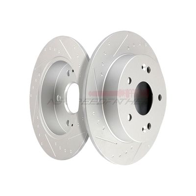 2X Rear 260mm Rotors Slot For Replacement For Hornda OEM EX 2012-2015, ILX 13-14