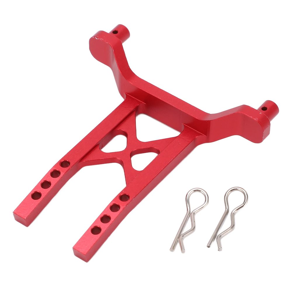 Metal Body Shell Mount Support RC Rear Body Mount for Traxxas LaTrax Teton 1/18 76054 1 Adjustable Practical Light Weight Aluminum Alloy (Red)