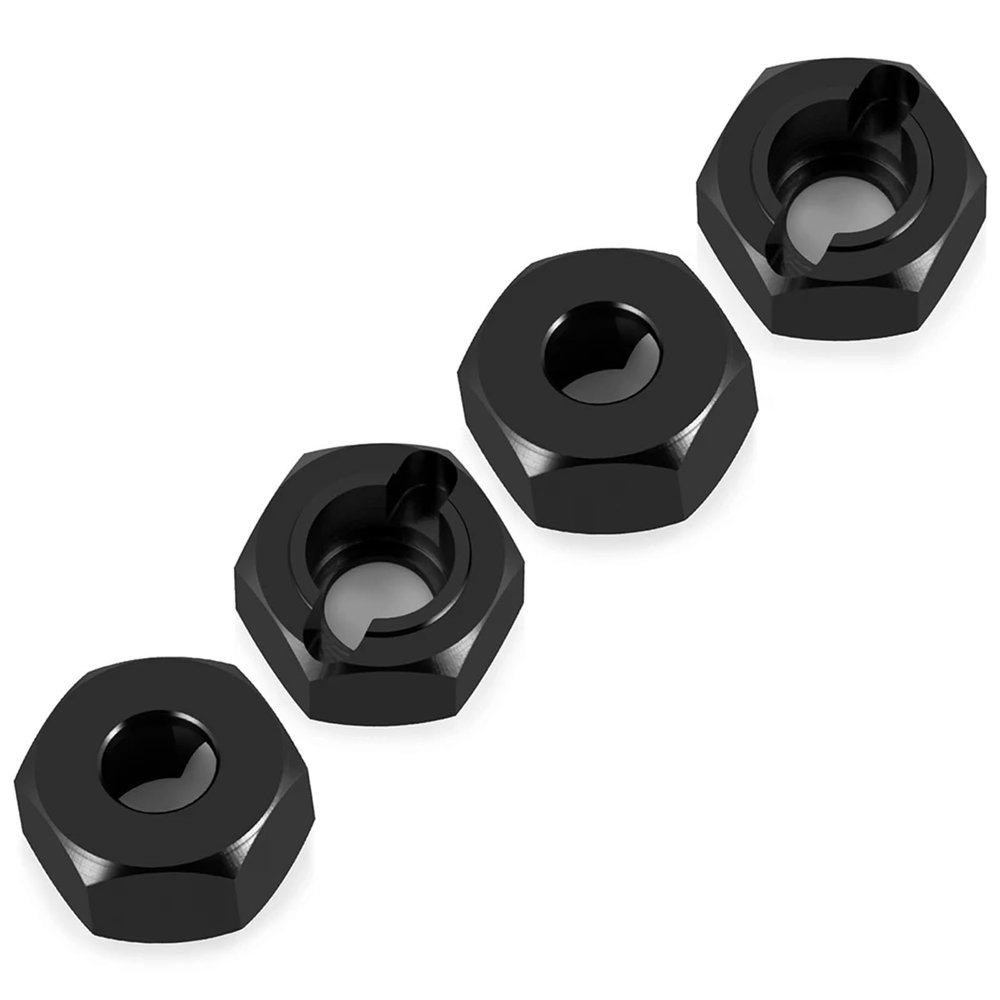 Alu Alloy Servo Mount Hex Adapter Diff Cup Front Rear CVD Bracket 1/18 for HPI for HILUX Parts  confident(Adapter-Black)