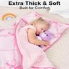Primlect Thickened Toddler Nap Mat with Removable Pillow and Minky Blanket, Extra Large 55''x35'' Sleeping Bag, Washable, Roll up, Perfect for Daycare, Preschool, Kindergarten, Boys and Girls Bow view 2