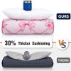 Primlect Thickened Toddler Nap Mat with Removable Pillow and Minky Blanket, Extra Large 55''x35'' Sleeping Bag, Washable, Roll up, Perfect for Daycare, Preschool, Kindergarten, Boys and Girls Bow view 3