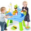 HUASHILUO Upgraded Toddler Sand Water Table Toy with Electric Water Pump, Kids Sand Water with Faucet/Play Food Accessories/Fishing Toy, Kitchen Play Sink Toys for Girl Boy Age 3+ view 1