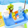 HUASHILUO Upgraded Toddler Sand Water Table Toy with Electric Water Pump, Kids Sand Water with Faucet/Play Food Accessories/Fishing Toy, Kitchen Play Sink Toys for Girl Boy Age 3+ view 4
