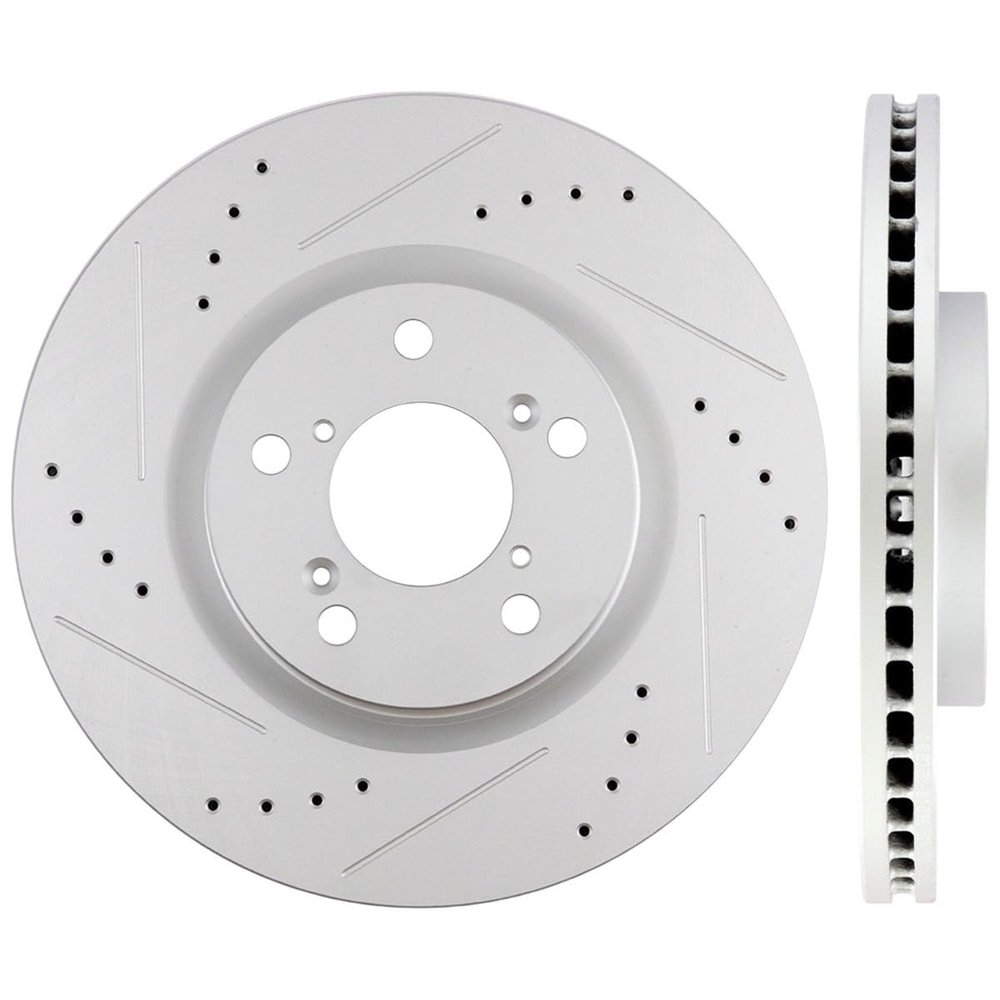 Front Drilled & Slotted Rotors For 2011-14 Replacement For Hornda OEM 2009-14 TL