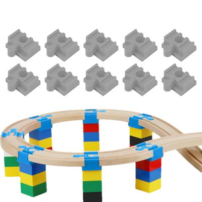 Toy Train Connectors, 10-Piece Train Set Accessory, Educational Connecting Tool Equipment, Trains Play Accessories, Connector Pieces for Kids Ages 3+, Indoor Playroom Classroom Daycare Living Room