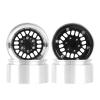 1.9 Beadlock Wheel Rim,WONFAST 4PCS Deep Dish Aluminum Negative Offset-10mm Wheel Rim Hub for 1/10 RC Crawler Car for Axial SCX10 TRX4 TRX6 VS4-10 Gen8 MST Upgrade Parts (Black) view 2