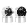 1.9 Beadlock Wheel Rim,WONFAST 4PCS Deep Dish Aluminum Negative Offset-10mm Wheel Rim Hub for 1/10 RC Crawler Car for Axial SCX10 TRX4 TRX6 VS4-10 Gen8 MST Upgrade Parts (Black) view 3