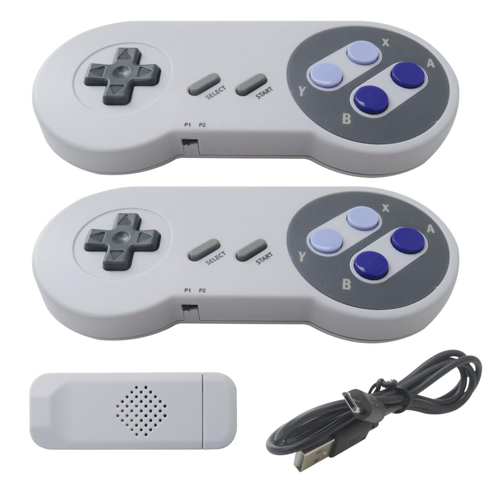 2026 New SF900 Retro Video Game Console TV Stick with 2 Wireless Controllers Built-in 5000+ Classic Games, HDMI Plug & Play, 1080P Output for Family & Party Gaming