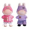 11 Sets Clothes for Labubu,Labubu Outfits,Clothes Set for 17cm Lububu Doll,3 Piece Set Hat Clothing for LA BUBU, Stylish Adorable Accessories (No Doll&Shoes) (No Doll&shoe-11 Sets Doll Cloths 2) view 2