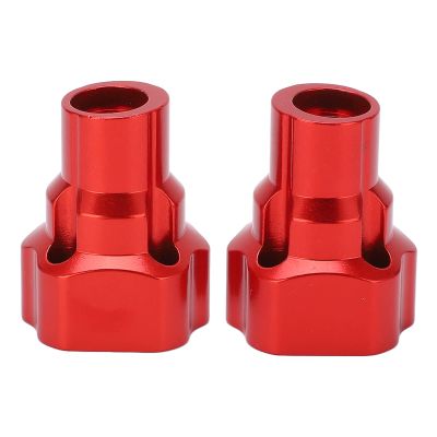 2Pcs RC Rear Axle Cover Bushing Axle Outer Portal Housing Sleeve Aluminum for Losi LMT 1/8 RC Truck (Red)