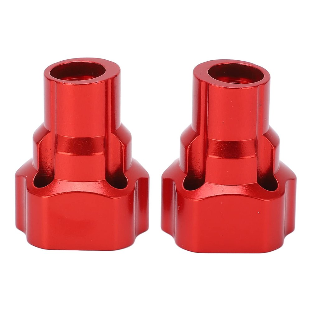 2Pcs RC Rear Axle Cover Bushing Axle Outer Portal Housing Sleeve Aluminum for Losi LMT 1/8 RC Truck (Red)