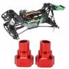 2Pcs RC Rear Axle Cover Bushing Axle Outer Portal Housing Sleeve Aluminum for Losi LMT 1/8 RC Truck (Red) view 2
