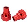 2Pcs RC Rear Axle Cover Bushing Axle Outer Portal Housing Sleeve Aluminum for Losi LMT 1/8 RC Truck (Red) view 3