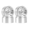 1.9 Beadlock Wheel Rim,WONFAST 4PCS Deep Dish Aluminum Negative Offset-10mm Wheel Rim Hub for 1/10 RC Crawler Car for Axial SCX10 TRX4 TRX6 VS4-10 Gen8 MST Upgrade Parts (20Holes-Silver) view 3