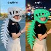2026 New, dinosaur skeleton plush costume, 3D Skeleton Design, Glow-in-the-dark dinosaur costume, it will glow continuously for 3-6 hours,for parties,entertainment, and role-playing, 45.28 Inches. view 2