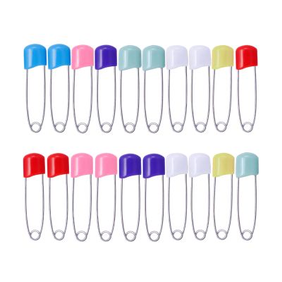 100 Pieces Diaper Pins Head Cloth Brooches with Locking Closures Stainless Steel Sewing Tool Locking