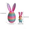 3D Printed Luminous Easter Egg with Bunny Inside  8.5" Large Glow in the Dark Rabbit Figurine Surprise  Gradient Rainbow Color PLA Egg Container  Unique Easter Basket Stuffer(Candy Color#1) view 3