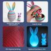3D Printed Luminous Easter Egg with Bunny Inside  8.5" Large Glow in the Dark Rabbit Figurine Surprise  Gradient Rainbow Color PLA Egg Container  Unique Easter Basket Stuffer(Candy Color#1) view 4