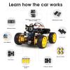 ACEBOTT Robotics Kit for Kids Ages 8-12 12-16, Smart Robot Car Kit Compatible with Arduino & Scratch, STEM Toys Coding Robot Kit with App Control, STEM Gifts for Kids and Teens view 3