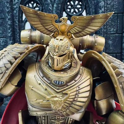 BEERISE WH Parts Helmet 04 Accessories IF - Rogal Dorn - PVC Soft Rubber Model Accessories Applicable to JOYTOY Products - Age 15 +