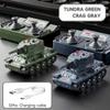 WOWOBONTOY RC Battle Tank, 1/64 Scale 2.4G Mini RC Battle Tank Model with Infrared Combat Mode, Rotating Turret and Track Drive, Military Vehicles Model for Teens & Adult (Green) view 3