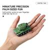 WOWOBONTOY RC Battle Tank, 1/64 Scale 2.4G Mini RC Battle Tank Model with Infrared Combat Mode, Rotating Turret and Track Drive, Military Vehicles Model for Teens & Adult (Green) view 4