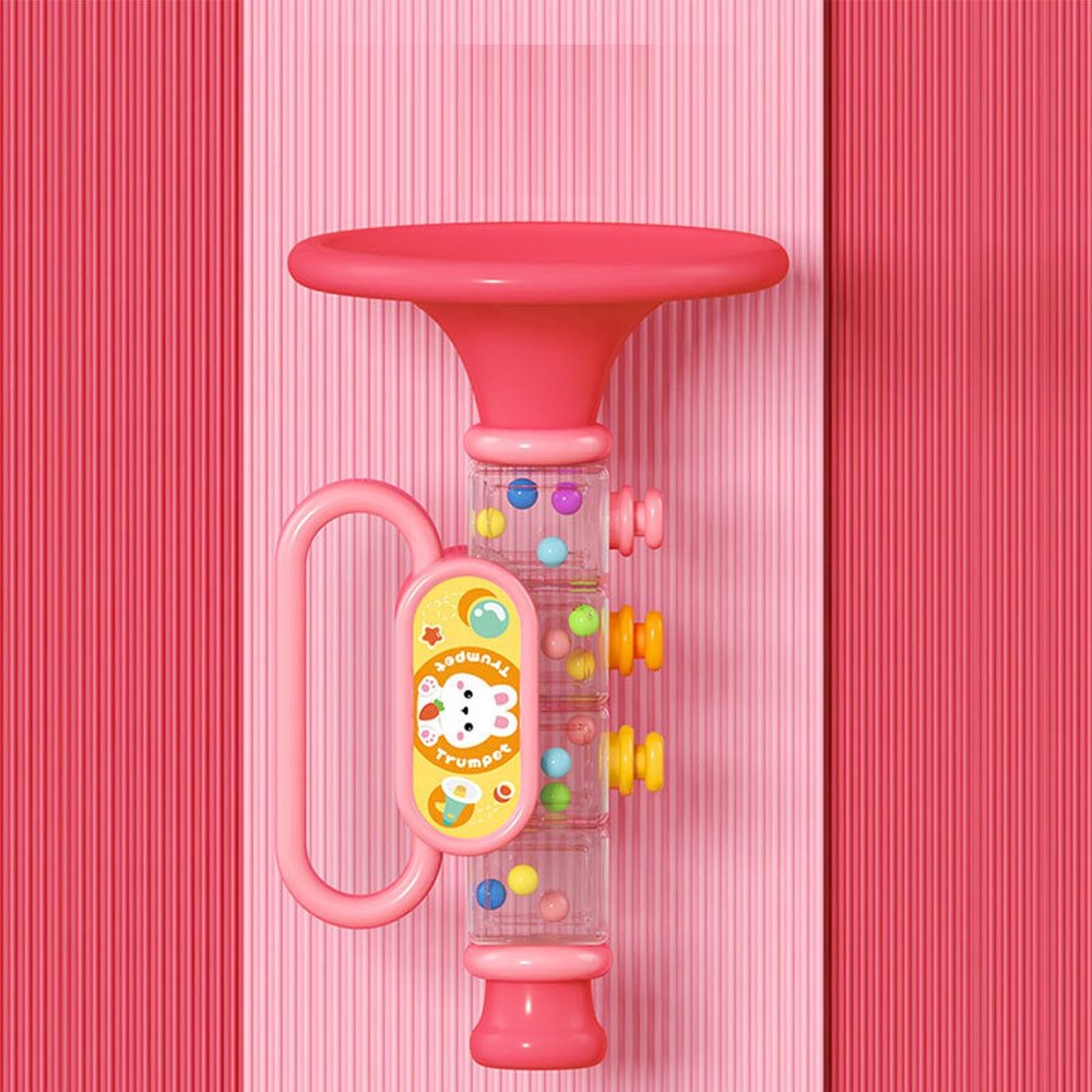 Chiyyak Trumpet Toy for Children, Multifunctional, Cartoon Design, Premium Material Musical Instrument, Whistle for Children Playable with Fine Craftsmanship, Type of (Rosea)