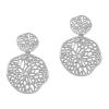 5 * 3.3cm Metal Hollow Geometric Retro Pendant Ring Earrings,golden,5 * 3.3cm view 2