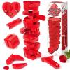 AerWo 51PCS Date Night Valentines Games, Heart Wooden Blocks Stacking Couples Game, Tumbling Tower Date Night Valentines Day Games for Couples Valentines Gift Date Night Ideas view 1