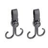 2 PCS Double Stroller Swivel Hooks, Front Adjustable Universal Stroller Hooks Pushchair Clips Travel Essential for Outdoor Hanging Bags view 1