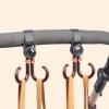 2 PCS Double Stroller Swivel Hooks, Front Adjustable Universal Stroller Hooks Pushchair Clips Travel Essential for Outdoor Hanging Bags view 3