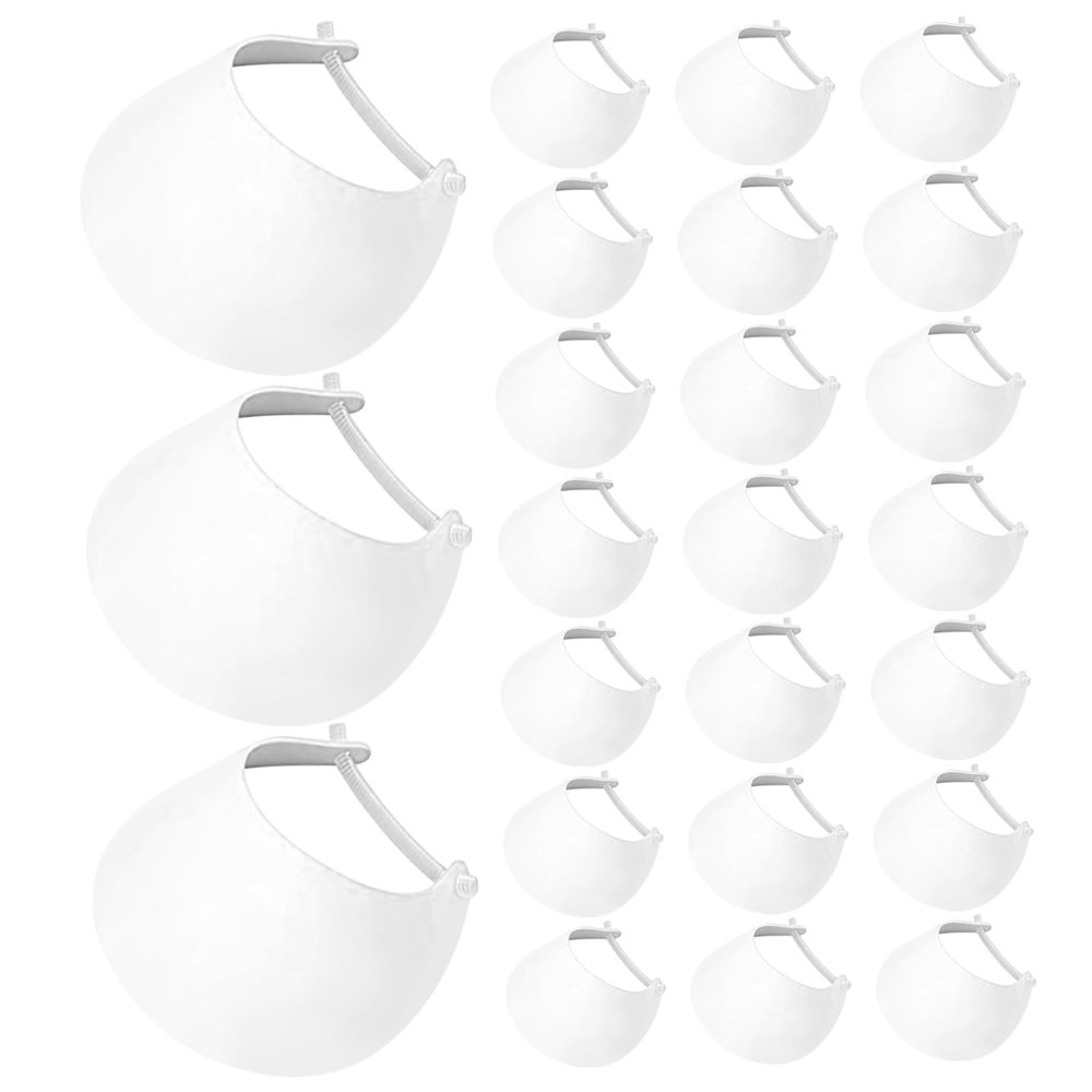 24Pcs Foam Visors with Coil Bands, 9.5x6.7 Inch Adjustable Soft Kids Visor, Foam Hat for Beach, Summer, DIY, Kids Art Project