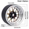 4Pcs 2.2 Inch Aluminum Alloy Beadlock Wheels Rim 12mm Hex for 1/10 RC Crawler Axial SCX10 90046 Wraith Capra TRX4 TRX6 D90 (Titanium) view 2