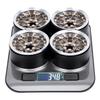 4Pcs 2.2 Inch Aluminum Alloy Beadlock Wheels Rim 12mm Hex for 1/10 RC Crawler Axial SCX10 90046 Wraith Capra TRX4 TRX6 D90 (Titanium) view 3