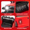 12V Ride On Truck Car, Kids Electric Vehicles Car W/Parent Remote Control, 3 Speeds 5MPH Max Speed, Spring Suspension, LED Lights, Music, Kids Electric Ride On Car As A GiftRed view 3
