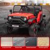12V Ride On Truck Car, Kids Electric Vehicles Car W/Parent Remote Control, 3 Speeds 5MPH Max Speed, Spring Suspension, LED Lights, Music, Kids Electric Ride On Car As A GiftRed view 4