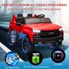 24V Chevrolet Silverado 2-Seater Ride-on Truck for Kids, Licensed Electric Car with Parent Remote Control, 4X Spring Suspension, 3 Speed Options, Wireless Music & MP3 Player,Red view 4