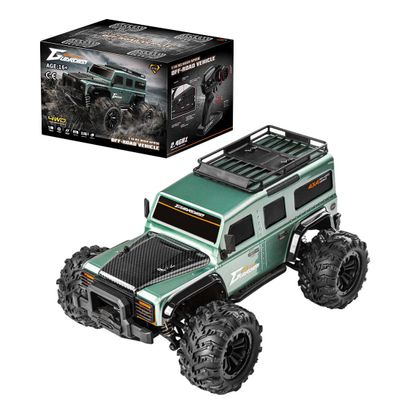 1:16 Scale RC Off-Road 4WD Truck, Full Proportional Control RTR Electric RC Truck with LED Headlights, Gear Differential, Large Tires, High-Clearance Suspension, for Hobbyists and RC Enthusiasts