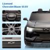 24V Dual Seat Chevrolet Blazer Electric Ride-on SUV for Kids, Officially Licensed with Remote Control, Bluetooth Music, and 3 Speed Settings  for Ages 3-8,Grey view 3